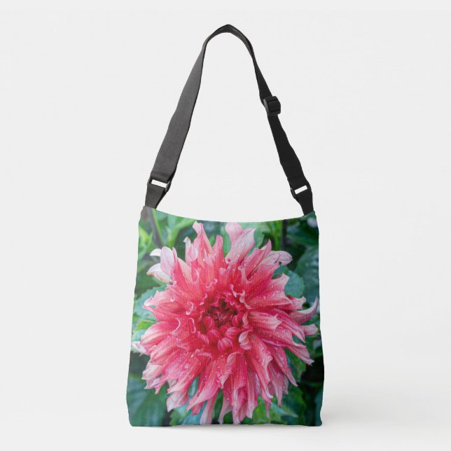 Dahlia Bloom, Mjuk Botanisk Axelväska (Framsida)