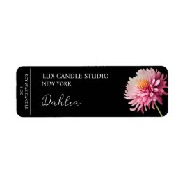 Dahlia Candle-etikett Returadress Etikett