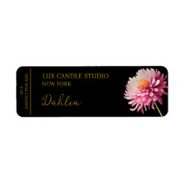 Dahlia Candle-etikett Returadress Etikett