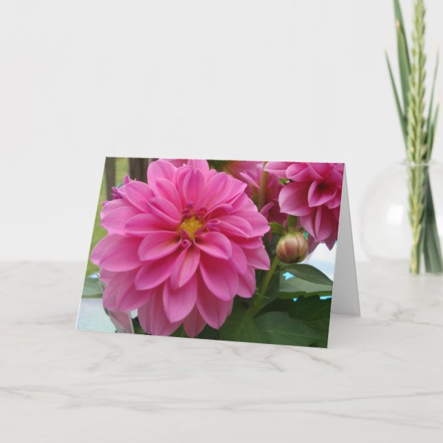 Dahlia Card Basic-Hej Kort (Framsida)
