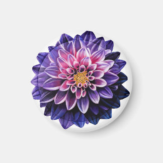 Dahlia Ceramic Boll jul Ornament Magnet