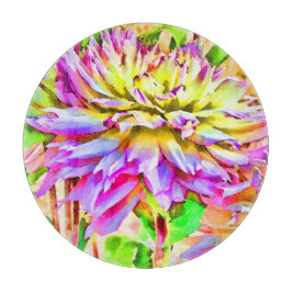Dahlia Digital Artwork 12-tums Round Caking Board