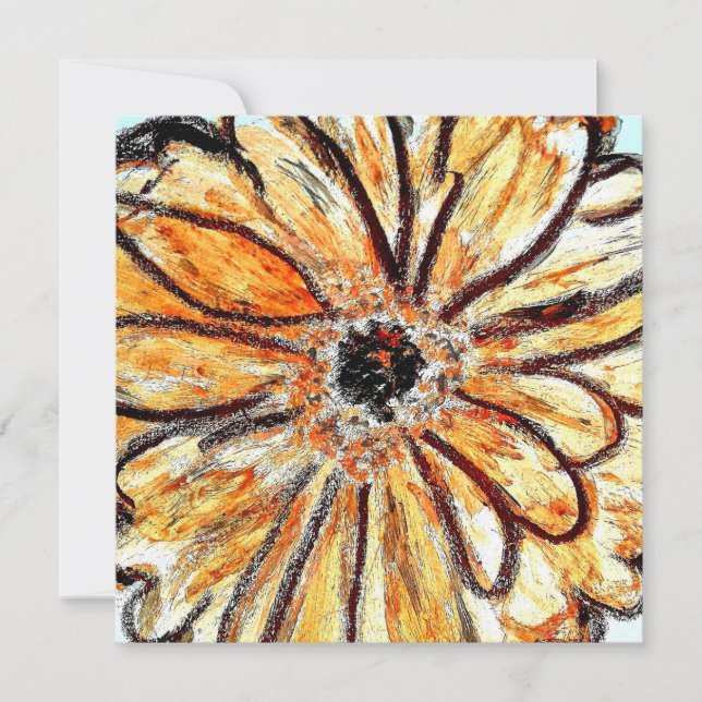 Dahlia Flat Greeting Card Kort (Framsida)