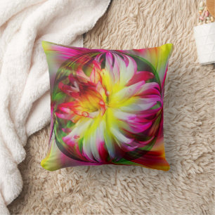 Dahlia Flower Abstrakt Art Kudde