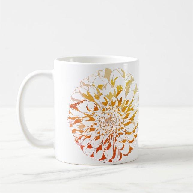 Dahlia flower classic mug kaffemugg (Vänster)