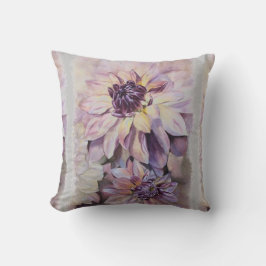 DAHLIA FLOWER DECORATIVE TOSS PILLOW KUDDE