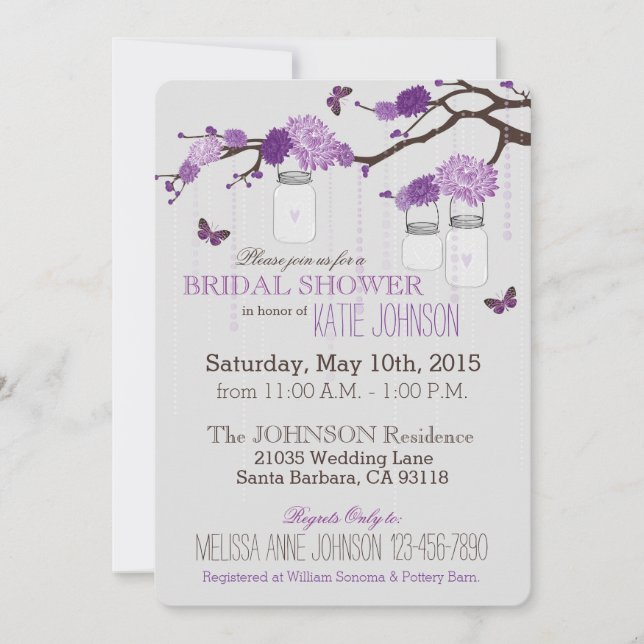 Dahlia Flower Gren Modern Möhippa Inbjudningar (Framsida)