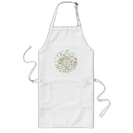 Dahlia flower long apron långt förkläde