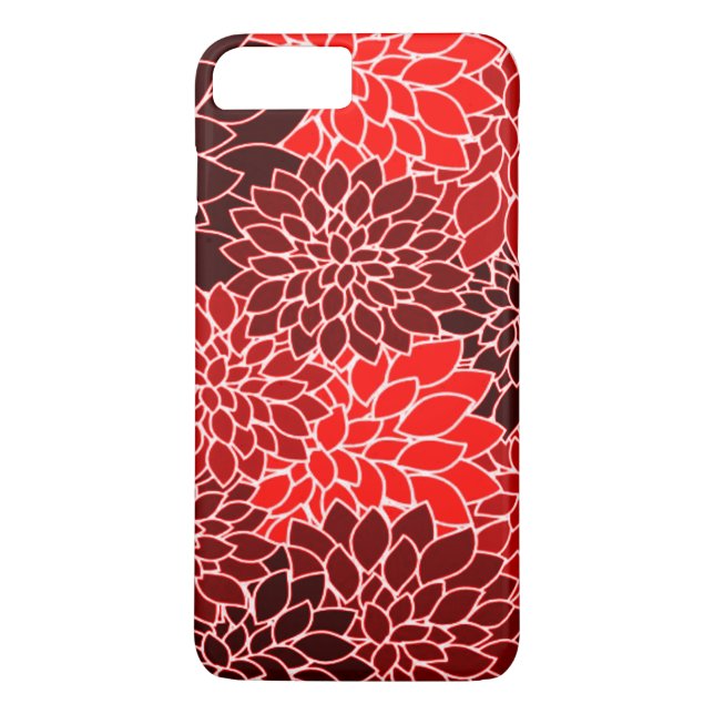 Dahlia Flower Mönster Case-Mate iPhone Skal (Baksida)