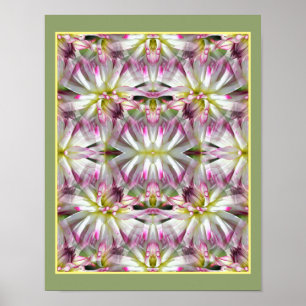 Dahlia Flower Petals Multiplied Abstrakt Poster