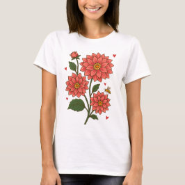 Dahlia Flower T Shirt