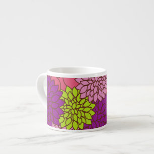 Dahlia Flowers, Colorful Flowers, Blommönster Espressomugg