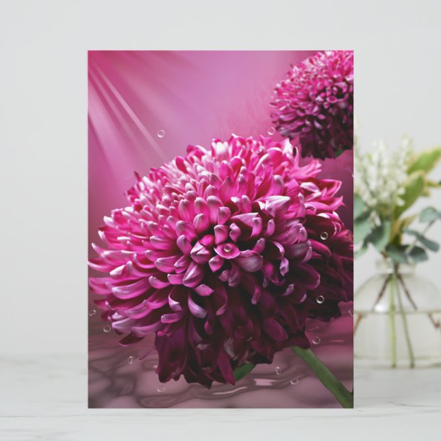 Dahlia Flowers Inbjudningar (Stående Fram)