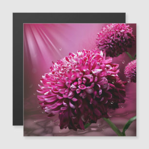 Dahlia Flowers Magnetisk Inbjudningskort