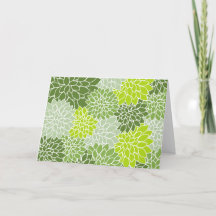 Dahlia Flowers, Mönster, Grönt Dahlia Flowers