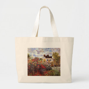 Dahlia Garden i Argentina Claude Monet Fine Art Jumbo Tygkasse