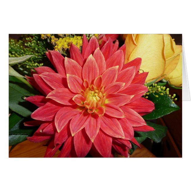 Dahlia Hälsningskort (Framsidan Horizontal)