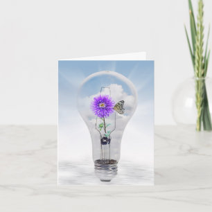 Dahlia i Light Bulb Kort