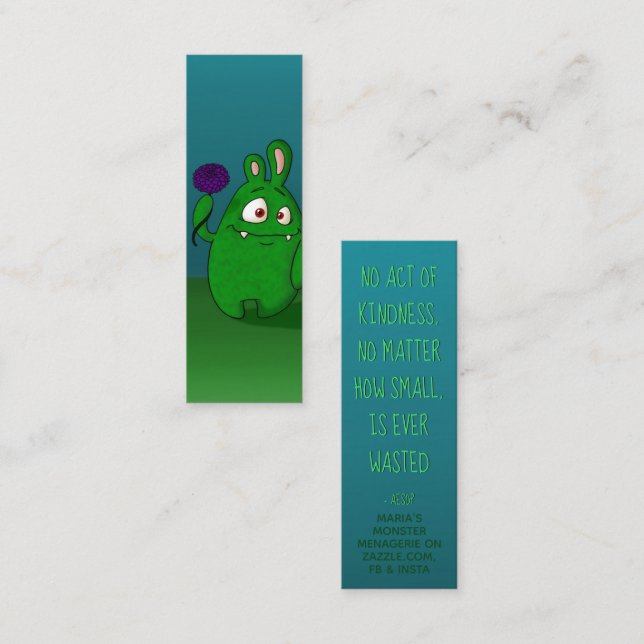 Dahlia Kindness Cards Mini Visitkort (Fram/baksida)