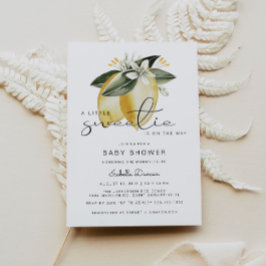 DAHLIA Lemon Citrus Fruit Summer Baby Shower Inbjudningar
