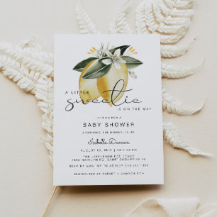 DAHLIA Lemon Citrus Fruit Summer Baby Shower Inbjudningar