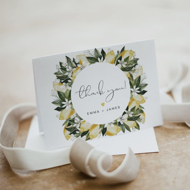 DAHLIA Lemon Citrus Fruit Summer Garden Blommigt Tack Kort (Skapare uppladdad)