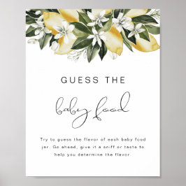DAHLIA Lemon Gissa Baby Food Baby Shower Poster