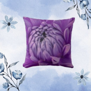 Dahlia Lilac Blommigt Lila Flower Kudde