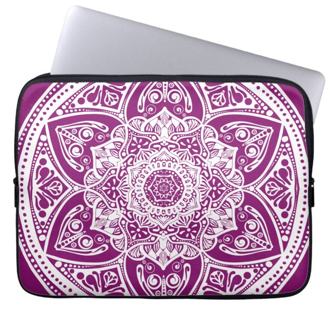 Dahlia Mandala Laptop Sleeve (Framsidan)