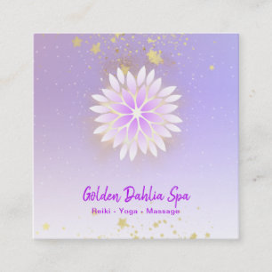 *~* Dahlia Mandala Pastel Lavender Rosa AP2 Fyrkantigt Visitkort