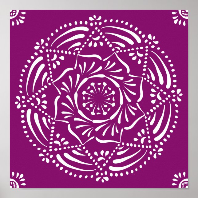 Dahlia Mandala Poster (Framsidan)