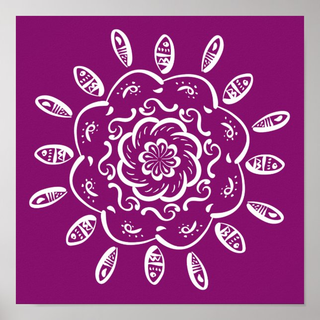 Dahlia Mandala Poster (Framsidan)