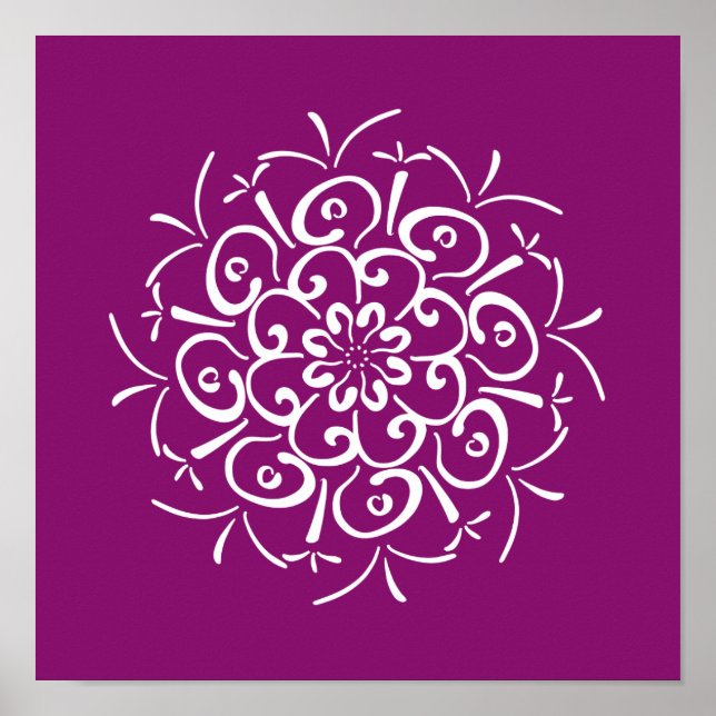 Dahlia Mandala Poster (Framsidan)