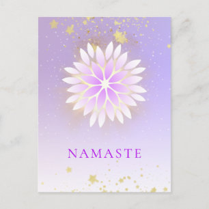 *~* Dahlia Mandala Rosa Pastel Lavender AP2  Vykort