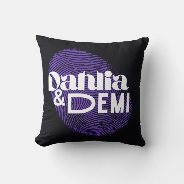 Dahlia och Demin Kudde (Framsida)