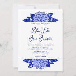 Dahlia-Personligens bröllopsinbjudan Inbjudningar