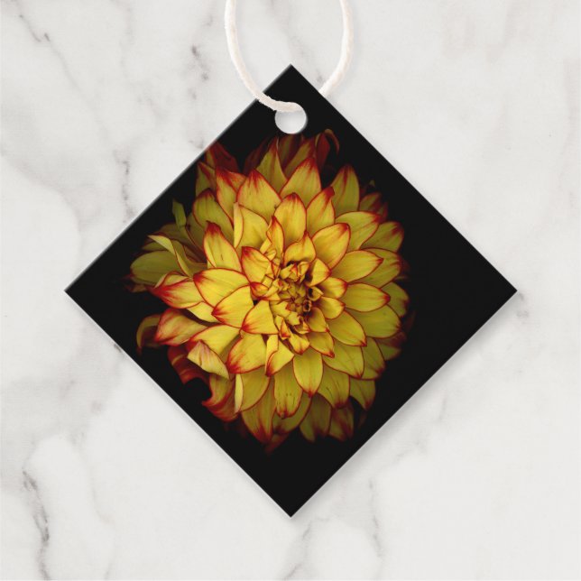 Dahlia presentkort gåvor etiketter (Framsida)