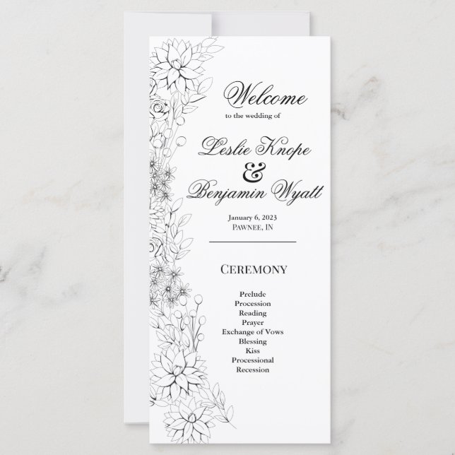 Dahlia WandeBlack and White Program (Framsida)