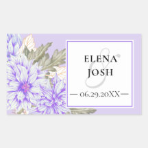 Dahlias Amethyst Bröllop Sticker