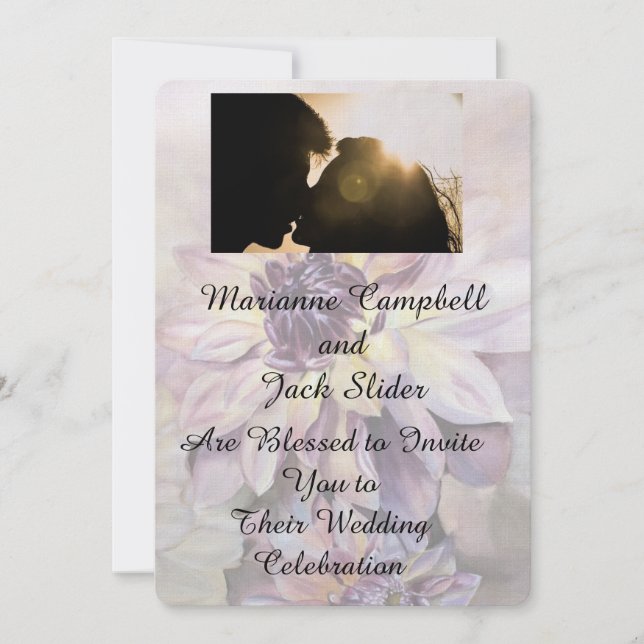 DAHLIAS ANPASSADE WEDING INVITATION INBJUDNINGAR (Framsida)