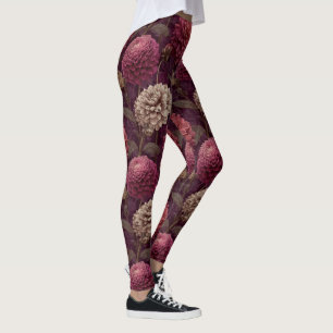 Dahlias Blomma CrossFit Dahlias Blommig Bröllop Leggings