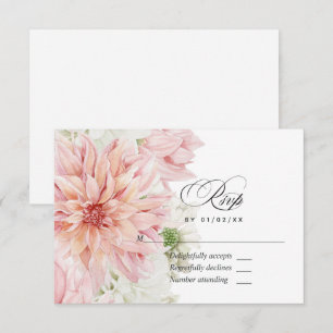 Dahlias Blommigt Bröllop OSA Card Kort