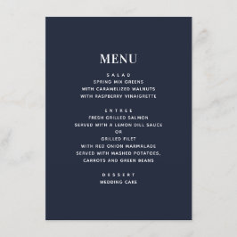 Dahlias. Blommigten bröllop. Blå trädgårdsblommor Meny