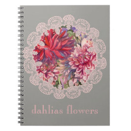 dahlias blommor anteckningsbok