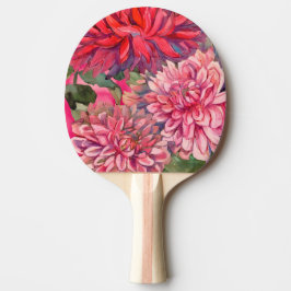 dahlias blommor pingisracket