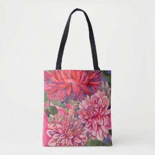 dahlias blommor tygkasse