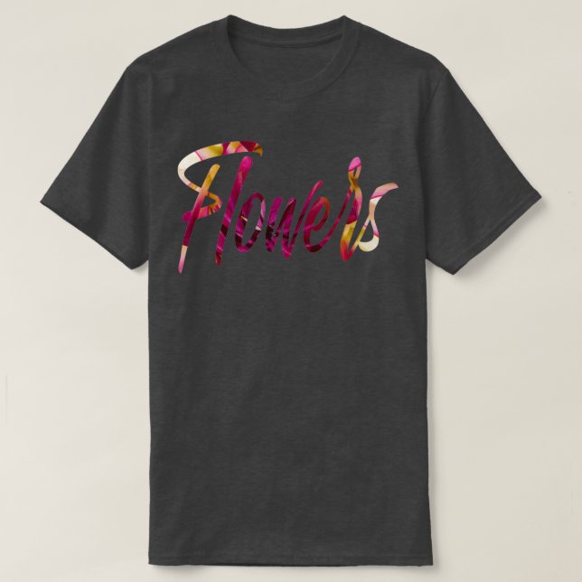 Dahlias blommtypography Asteraceae T Shirt (Design framsida)