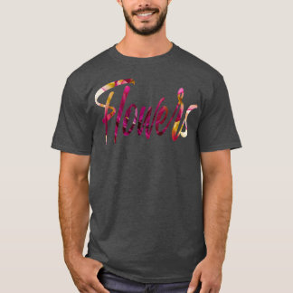 Dahlias blommtypography Asteraceae T Shirt