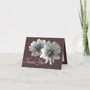 Dahlias Brown Background Tack Kort