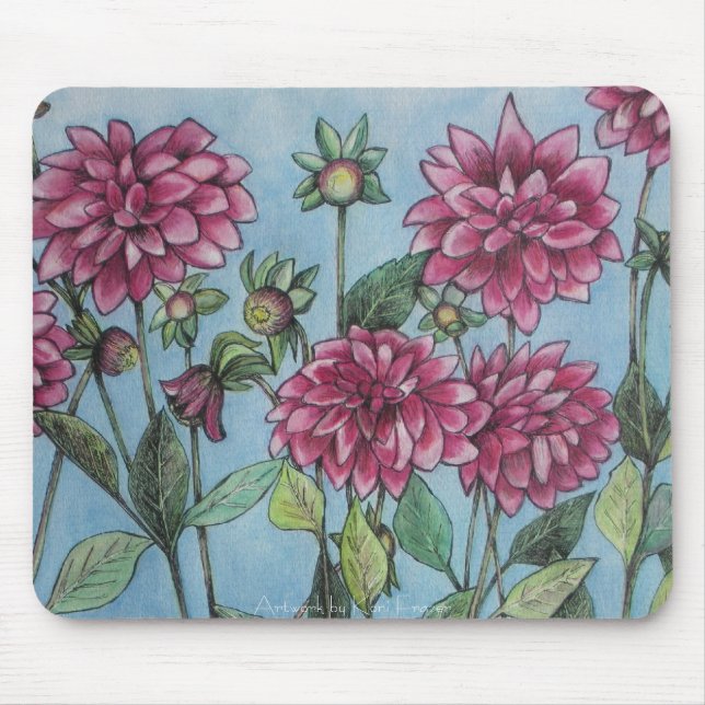 Dahlias för dig MOUSEPAD Musmatta (Framsidan)